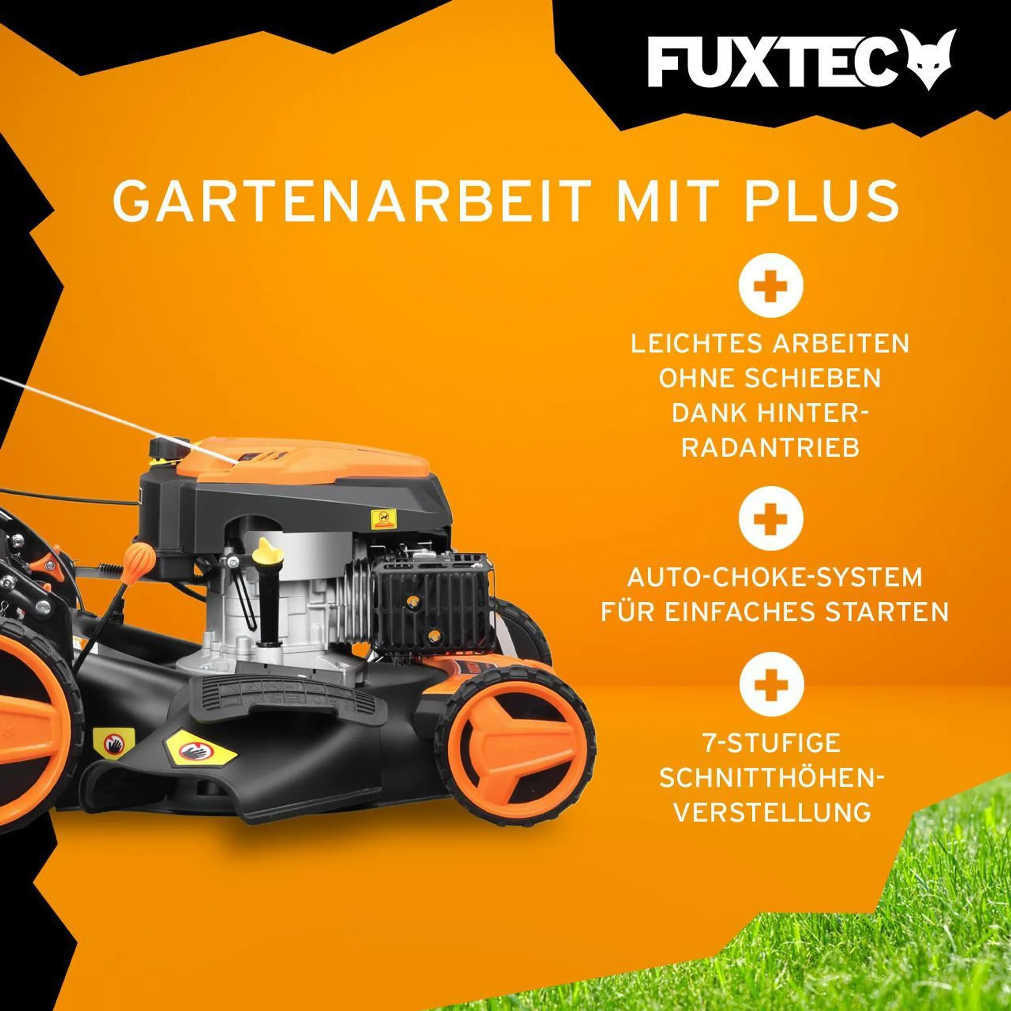 FUXTEC FX-RM5196 – 4in1 Benzin-Rasenmäher mit Antrieb, 196 ccm, 6 PS - Image 5