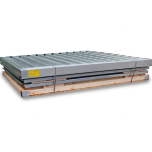 Materialcontainer MC 1200, verzinkt, zerlegt, mit Holzfußboden, 2100 x 2170 x 2150 mm, Einflügeltür auf der 2 m Seite