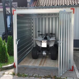 Lagercontainer LC2, verzinkt, mit Doppelflügeltür, H 2190 x B 2180 x T 2230 mm