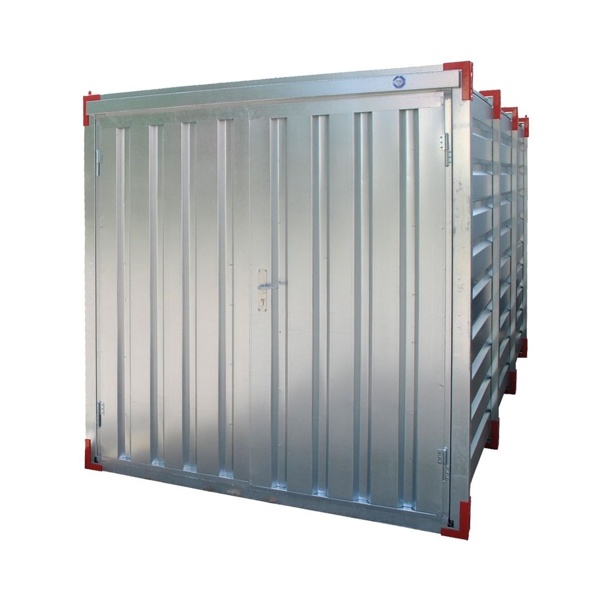 Lagercontainer LC2, verzinkt, mit Doppelflügeltür, H 2190 x B 2180 x T 2230 mm