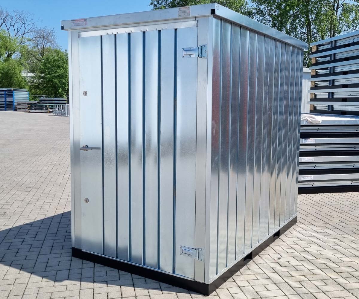 Materialcontainer MC1 verzinkt H 2090 x B 1500 x T 2280 mm Tür stirnseitig einflügelig - Image 6
