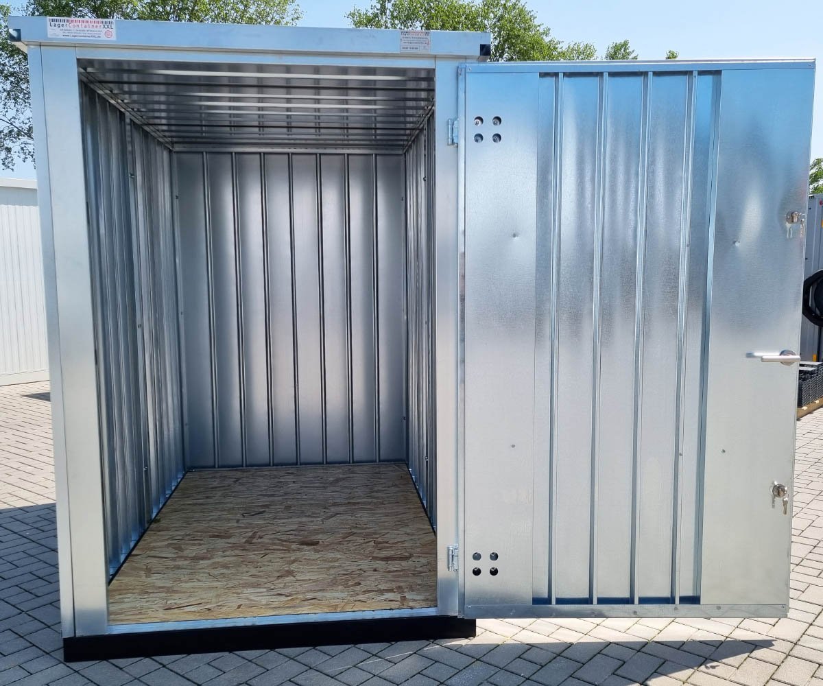 Materialcontainer MC1 verzinkt H 2090 x B 1500 x T 2280 mm Tür stirnseitig einflügelig