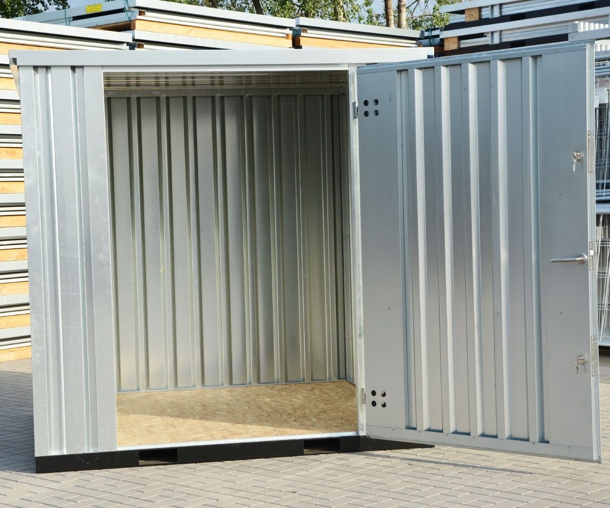 container MC2, verzinkt, H 2090 x B 2142 x T 2022 mm, Tür stirnseitig einflügelig - Image 2