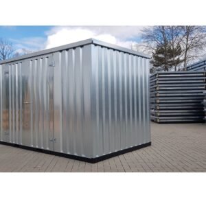 Materialcontainer MC4, verzinkt, H 2090 x B 2142 x T 3882 mm, Tür längsseitig zweiflügelig