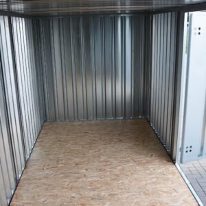 Materialcontainer MC4, verzinkt, H 2090 x B 2142 x T 3882 mm, Tür längsseitig zweiflügelig